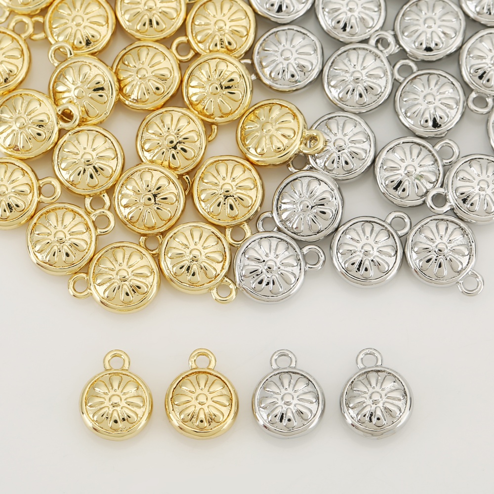 3pc Round Copper & Synthetic Zirconia Pendant Set